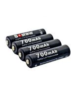 Soshine 14500 / AA 3.2V 700Mah Batterie De Lifepo4 Rechargeable Protégée Protégée Avec Boîtier De Batterie (4 Unité)