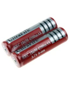 Batterie Non Protégée Rechargeable Rechargeable De Li-Ion Ultrafile Brc 18650 3.7V 4200Mah (1 Paire)