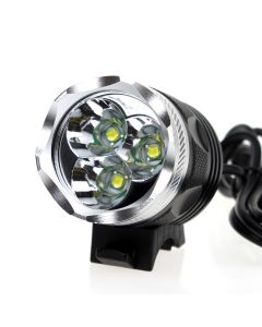 3 * T6 3 modes 3800 lumens pour éclairage de vélo/lampe frontale (4 piles 18650 incluses).