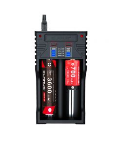 Klarus K2 Usb Batterie Usb Chargeur De Batterie De Batterie Avec Courant De 0.5A / 1A Facultatif Facultatif Pour Li-Ion Nimh Nicd Lifepo4 18650 26650 Batterie