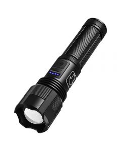 Lampe de poche Boruit C15 forte lumière XHP50 lampe de poche rechargeable USB-C lampe de poche de mise au point longue portée 1800 lumens portée maximale 800 mètres