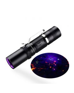 Lampe de poche à lumière violette Tank007 UV320 UV 365 nm (utilise 1 pile AA)
