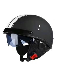 Casque de moto rétro, demi-casque de protection solaire d'été, casque de Scooter