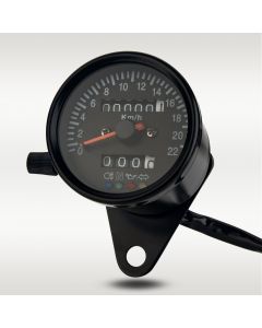 Racer rétro personnalisé moto indicateur LED compteur de vitesse mécanique odomètre 220 km/h