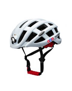 Casque de cyclisme léger avec voyant d'avertissement casque ultraléger lumineux une pièce casque de vélo de route de montagne sécurité hommes femmes 57-62 cm