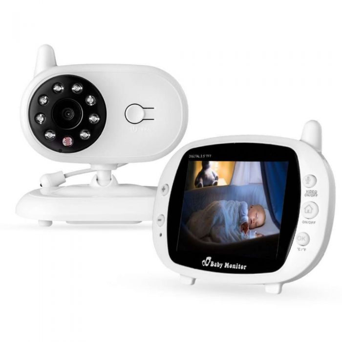Moniteur Bébé 3,5 Sp850 Sans Fil Baby Sleeping Music Monitor Monitor  Do-Way Radio Caméra Night Vision Portable Température Moniteur